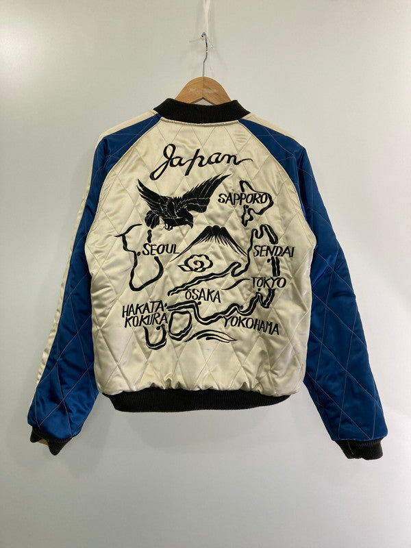 【中古品】【メンズ】  TAILOR TOYO REVERSIBLE SOUVENIR JACKET M18485 テーラー東洋 白虎 龍 日本地図 鷹リバーシブル スーベニアジャケット スカジャン アウター 145-240516-yn-11-min サイズ：M カラー：ブラック/アイボリー 万代Net店