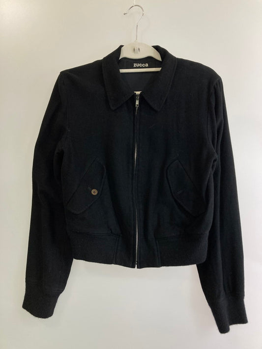 【中古品】【レディース】 ZUCCa ズッカ FULL ZIP BLOUSON フルジップブルゾン レーヨン混 ライトアウター　 169-240730-yn-19-min カラー：ブラック 万代Net店