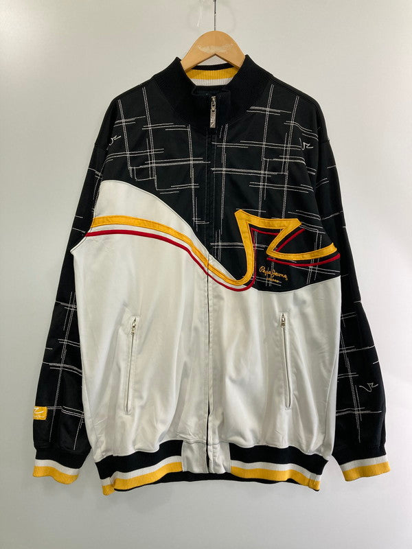 【中古品】【メンズ】  PEPE JEANS TRACK JACKET ペペジーンズ トラックジャケット ライトアウター 146-240514-yn-21-min サイズ：XL カラー：ブラック/ホワイト 万代Net店