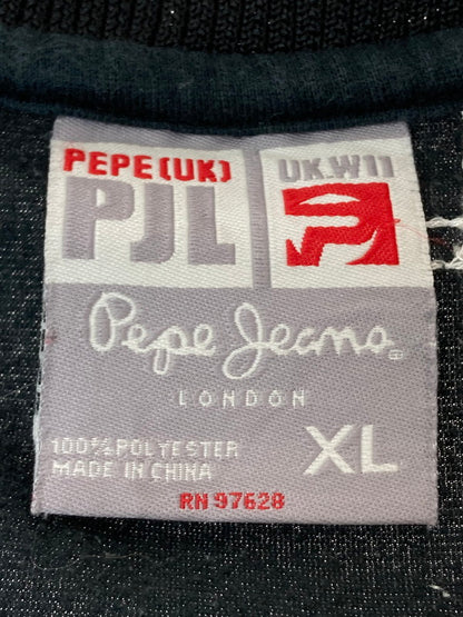 【中古品】【メンズ】  PEPE JEANS TRACK JACKET ペペジーンズ トラックジャケット ライトアウター 146-240514-yn-21-min サイズ：XL カラー：ブラック/ホワイト 万代Net店