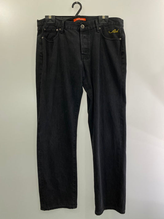 【中古品】【メンズ】 ED HARDY エドハーディ ED HARDY FLORAL SKULL JEANS フローラル スカル ジーンズ ブラックデニム 157-240617-cn-27-min サイズ：W36 カラー：ブラック 万代Net店