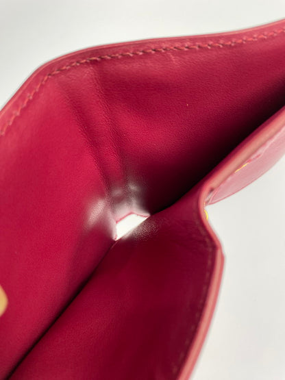 【LIFTる。景品】【中古】【レディース】 BOTTEGAVENETA ボッテガヴェネタ パデッド ミニウォレット 二つ折り財布 181-240621-me-07-min カラー：ワインレッド系 万代Net店