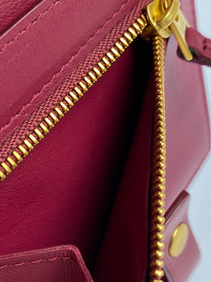 【LIFTる。景品】【中古】【レディース】 BOTTEGAVENETA ボッテガヴェネタ パデッド ミニウォレット 二つ折り財布 181-240621-me-07-min カラー：ワインレッド系 万代Net店