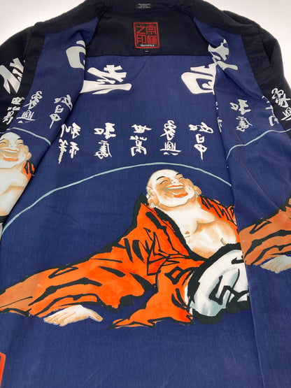 【中古品】【メンズ】  SOUTHPOLE EVISU VINTAGE OVERSIZED L/S SHIRT サウスポール エビス ヴィンテージ オーバーサイズ ロングスリーブ シャツ 長袖シャツ トップス 146-240516-yn-16-min サイズ：XXＬ カラー：ネイビー 万代Net店