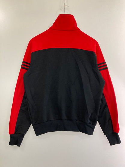 【中古品】【メンズ】 adidas アディダス TRACK JACKET トラックジャケット アウター 146-240514-yn-26-min サイズ：3 カラー：ブラック/レッド 万代Net店