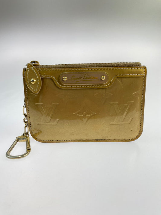 【中古品】【メンズ/レディース】 LOUIS VUITTON ルイ・ヴィトン ヴェルニ ポシェット・クレNM M91463 CA2132 キーリング付き コインケース 179-240617-yn-07-min カラー：ゴールド 万代Net店