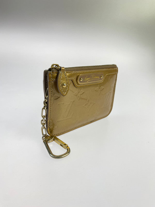 【中古品】【メンズ/レディース】 LOUIS VUITTON ルイ・ヴィトン ヴェルニ ポシェット・クレNM M91463 CA2132 キーリング付き コインケース 179-240617-yn-07-min カラー：ゴールド 万代Net店