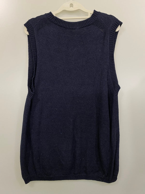 【中古品】【レディース】 PHLANNEL KNIT VEST B117A0050022100 フランネル ニットベスト トップス 170-240808-yn-11-min サイズ：M カラー：ネイビー 万代Net店