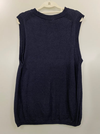【中古品】【レディース】 PHLANNEL KNIT VEST B117A0050022100 フランネル ニットベスト トップス 170-240808-yn-11-min サイズ：M カラー：ネイビー 万代Net店