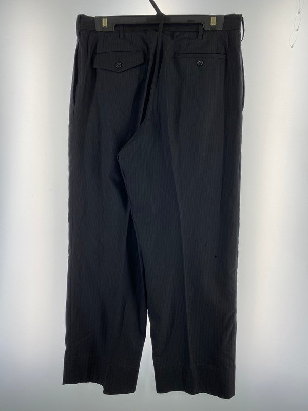 【中古品】【メンズ】 Y's ワイズ MZ-P-03-106 STRIPE SLACKS ストライプスラックス ボトムス 151-240522-ab-03-min サイズ：3 カラー：ブラック系ストライプ 万代Net店