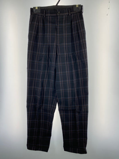 【中古品】【メンズ】 COMME des GARCONS HOMME コムデギャルソンオム HP-08034S AD1990 90S YZIP CHECK SLACKS チェック柄スラックス ボトムス 151-240522-ab-02-min サイズ：S カラー：ブラック系チェック柄 万代Net店