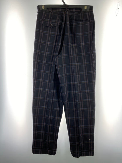 【中古品】【メンズ】 COMME des GARCONS HOMME コムデギャルソンオム HP-08034S AD1990 90S YZIP CHECK SLACKS チェック柄スラックス ボトムス 151-240522-ab-02-min サイズ：S カラー：ブラック系チェック柄 万代Net店