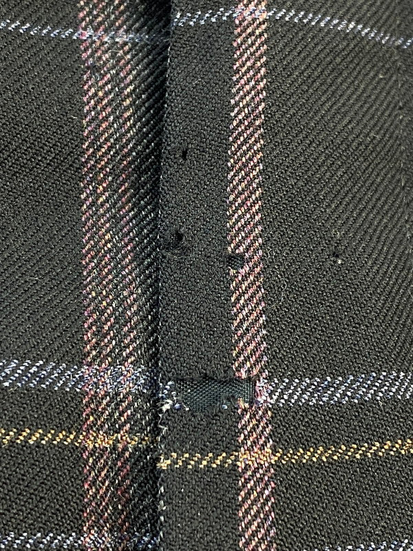 【中古品】【メンズ】 COMME des GARCONS HOMME コムデギャルソンオム HP-08034S AD1990 90S YZIP CHECK SLACKS チェック柄スラックス ボトムス 151-240522-ab-02-min サイズ：S カラー：ブラック系チェック柄 万代Net店