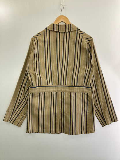 【中古品】【メンズ】 Engineered Garments エンジニアードガーメンツ STRIPED JACKET ストライプジャケット アウター 140-240520-yn-07-min サイズ：M カラー：ベージュ系 万代Net店