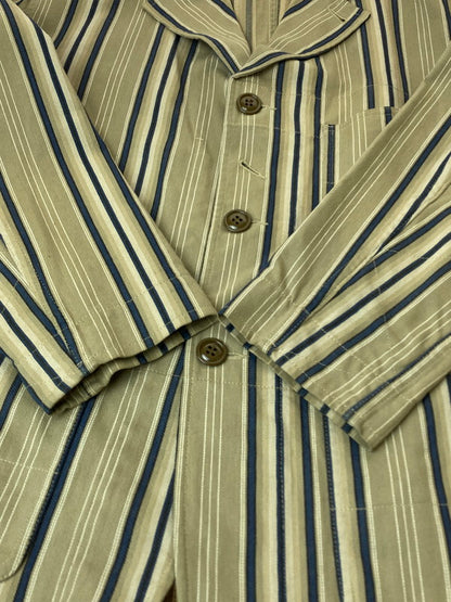 【中古品】【メンズ】 Engineered Garments エンジニアードガーメンツ STRIPED JACKET ストライプジャケット アウター 140-240520-yn-07-min サイズ：M カラー：ベージュ系 万代Net店