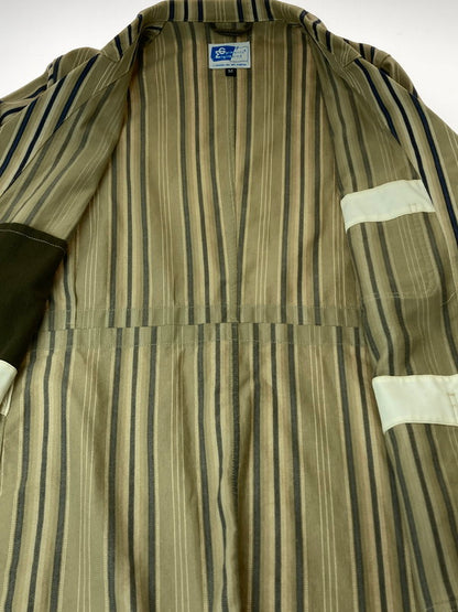 【中古品】【メンズ】 Engineered Garments エンジニアードガーメンツ STRIPED JACKET ストライプジャケット アウター 140-240520-yn-07-min サイズ：M カラー：ベージュ系 万代Net店