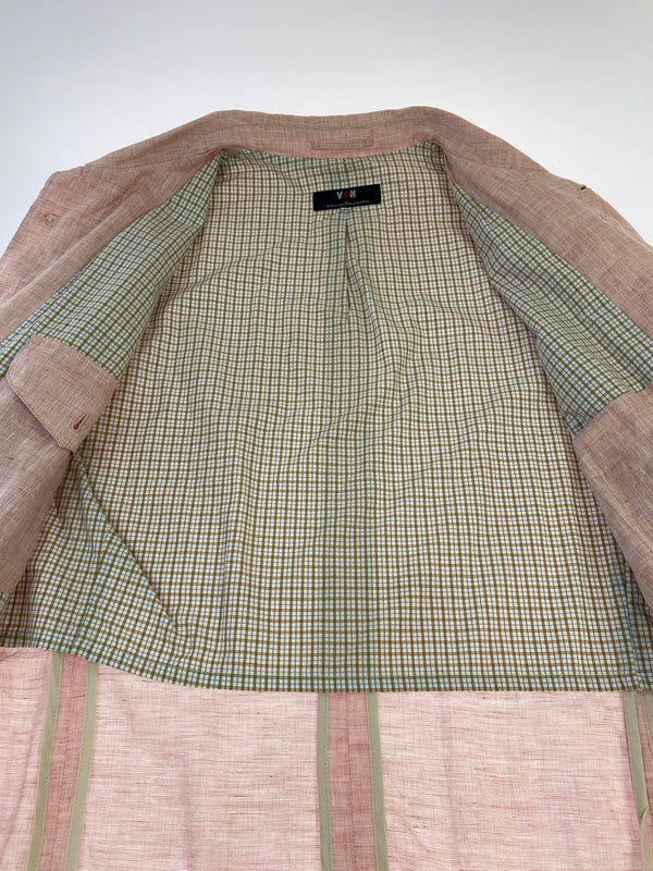 【中古品】【メンズ】 VAN ヴァン 052M08-49001 90S リネン混シングルジャケット ライトアウター 146-260604-AS-32-min サイズ：ライトアウター カラー：ピンク 万代Net店