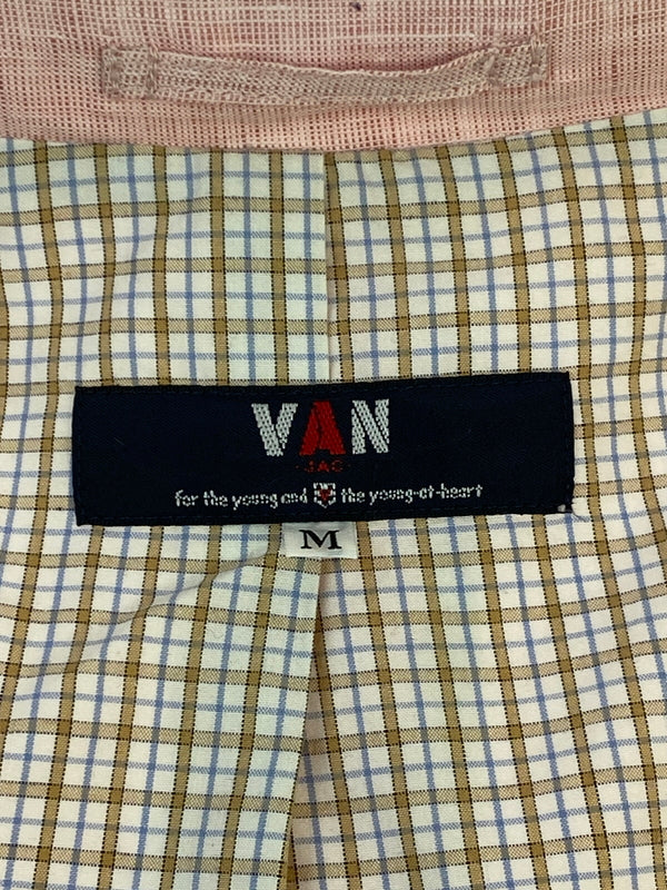 【中古品】【メンズ】 VAN ヴァン 052M08-49001 90S リネン混シングルジャケット ライトアウター 146-260604-AS-32-min サイズ：ライトアウター カラー：ピンク 万代Net店