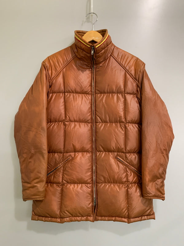 【現状渡し品】【メンズ】 UNKNOWN USED ユーズド 推定50-60S DOWN JACKET 推定50-60年代 ダウンジャケット 棒型TALON アウター 146-260617-yn-22-min サイズ：M カラー：ブラウン 万代Net店