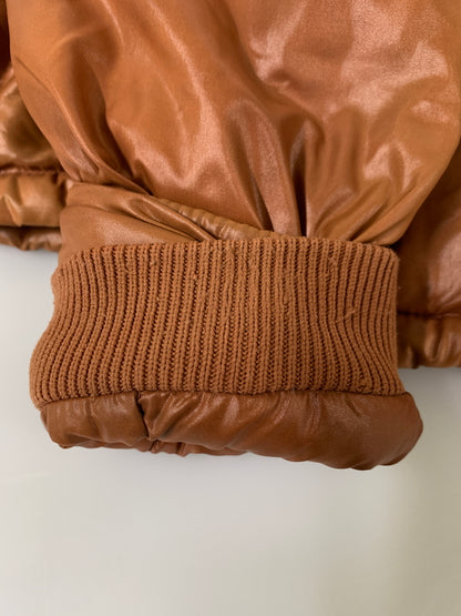 【現状渡し品】【メンズ】 UNKNOWN USED ユーズド 推定50-60S DOWN JACKET 推定50-60年代 ダウンジャケット 棒型TALON アウター 146-260617-yn-22-min サイズ：M カラー：ブラウン 万代Net店