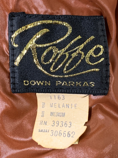 【現状渡し品】【メンズ】 UNKNOWN USED ユーズド 推定50-60S DOWN JACKET 推定50-60年代 ダウンジャケット 棒型TALON アウター 146-260617-yn-22-min サイズ：M カラー：ブラウン 万代Net店