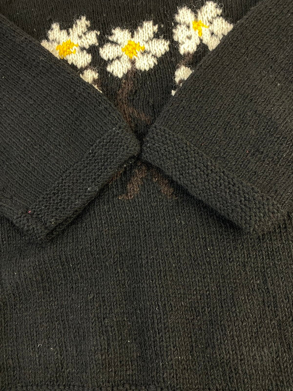 【中古品】【メンズ】  MCMACHAN WOOLEN FLOWER WOOL KNIT SWEATER マクマーンウーレン フラワー ウール ニット セーター トップス 141-240524-yn-01-min カラー：ブラック 万代Net店