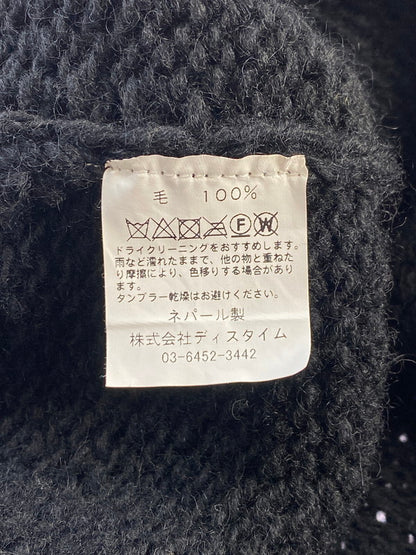 【中古品】【メンズ】  MCMACHAN WOOLEN FLOWER WOOL KNIT SWEATER マクマーンウーレン フラワー ウール ニット セーター トップス 141-240524-yn-01-min カラー：ブラック 万代Net店