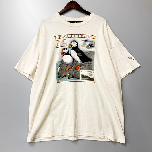 【中古品】【メンズ】  GILDAN 90-00S LIBERTY GRAPHICS PROJECT PUFFIN T-SHIRT ギルダン リバティーグラフィック Tシャツ 半袖 トップス 146-240626-ay-24-izu サイズ：2XL カラー：ホワイト 万代Net店