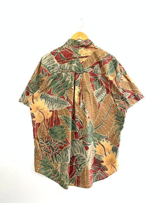 【中古品】【メンズ】  CHAPS RALPH LAUREN チャップスラルフローレン 初期タグ マレーシア製 80S HAWAIIAN SHIRT ハワイアンシャツ トップス 146-240831-ks-23-min サイズ：L カラー：レッド系 万代Net店