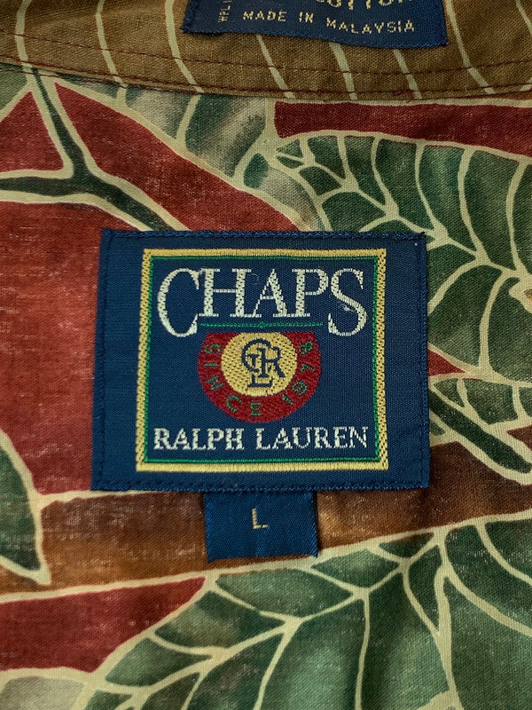 【中古品】【メンズ】  CHAPS RALPH LAUREN チャップスラルフローレン 初期タグ マレーシア製 80S HAWAIIAN SHIRT ハワイアンシャツ トップス 146-240831-ks-23-min サイズ：L カラー：レッド系 万代Net店