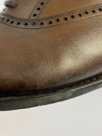 【中古品】【メンズ】 UNION IMPERIAL ユニオンインペリアル LEATHER SHOES U1521 ボックスカーフ クォーターブローグ シューズ 靴 164-240528-ab-02-min サイズ：7 カラー：ブラウン 万代Net店