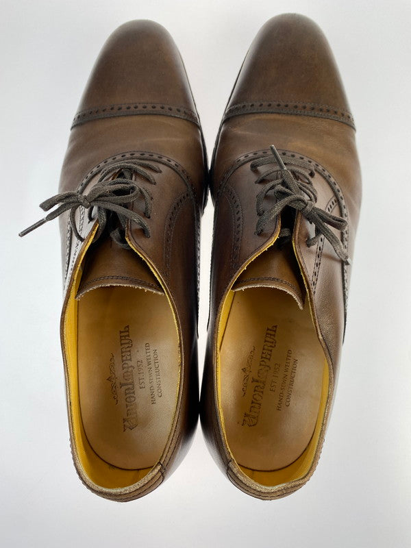 【中古品】【メンズ】  UNION IMPERIAL ユニオンインペリアル LEATHER SHOES U1521 ボックスカーフ クォーターブローグ シューズ 靴 164-240528-ab-02-min サイズ：7 カラー：ブラウン 万代Net店