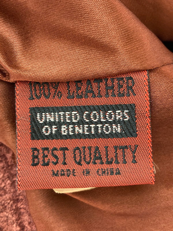 【中古品】【メンズ】 UNITED COLORS OF BENETTON ユナイテッドカラーズオブベネトン SUEDE FLINGE WESTERN LEATHER JACKET スエード フリンジ ウエスタン レザー ジャケット アウター  146-240528-yn-13-min サイズ：42 カラー：ブラウン 万代Net店