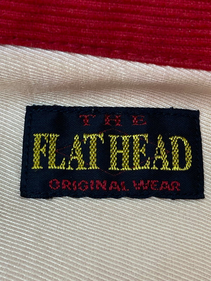 【中古品】【メンズ】 THE FLAT HEAD ザフラットヘッド CORDUROY OPEN COLLAR SHIRT チマヨ コーデュロイオープンカラーシャツ 長袖シャツ トップス 145-240528-yn-12-min サイズ：38 カラー：レッド 万代Net店