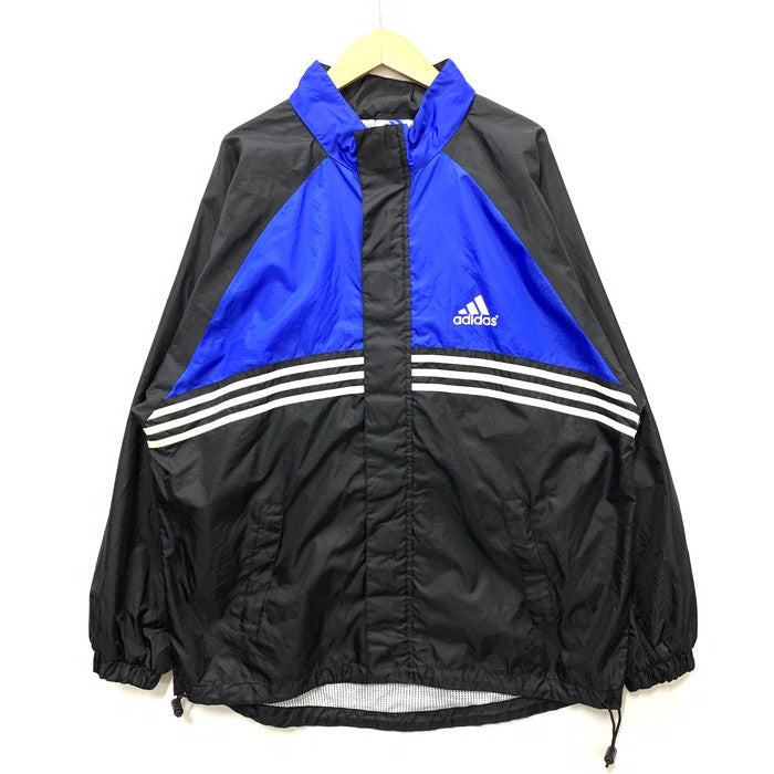 【中古品】【メンズ】 adidas アディダス ナイロンジャケット ブルゾン アウター ブランド 古着 146-250302-gm-29-fuz サイズ：US XL カラー：ブルー ブラック 万代Net店
