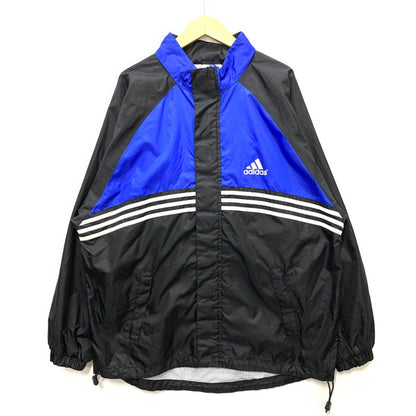【中古品】【メンズ】 adidas アディダス ナイロンジャケット ブルゾン アウター ブランド 古着 146-250302-gm-29-fuz サイズ：US XL カラー：ブルー ブラック 万代Net店