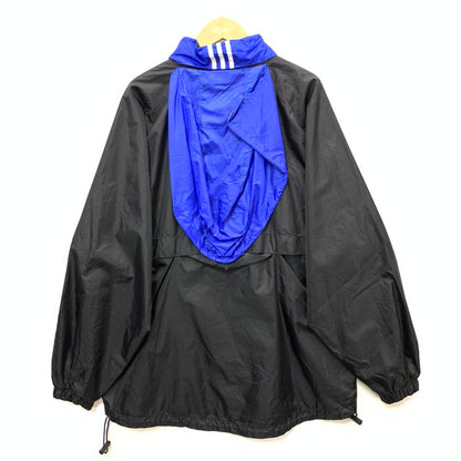 【中古品】【メンズ】 adidas アディダス ナイロンジャケット ブルゾン アウター ブランド 古着 146-250302-gm-29-fuz サイズ：US XL カラー：ブルー ブラック 万代Net店