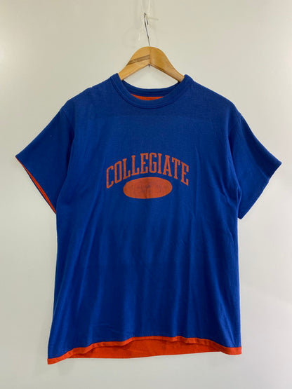 【中古品】【メンズ】  90S COLLEGIATE REVERSIBLE TEE 半袖 Tシャツ ティーシャツ リバーシブル 146-240630-as-28-min カラー：ブルー/オレンジ 万代Net店