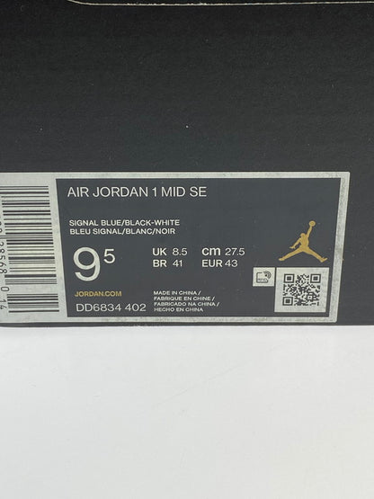 【中古品】【メンズ】 NIKE ナイキ DD6834-402 AIR JORDAN 1 MID SE"SIGNAL BLUE" エアジョーダン 1 ミッド スニーカー シューズ 靴 160-240601-me-19-min サイズ：27.5cm カラー：SIGNAL BLUE/BLACK-WHITE 万代Net店