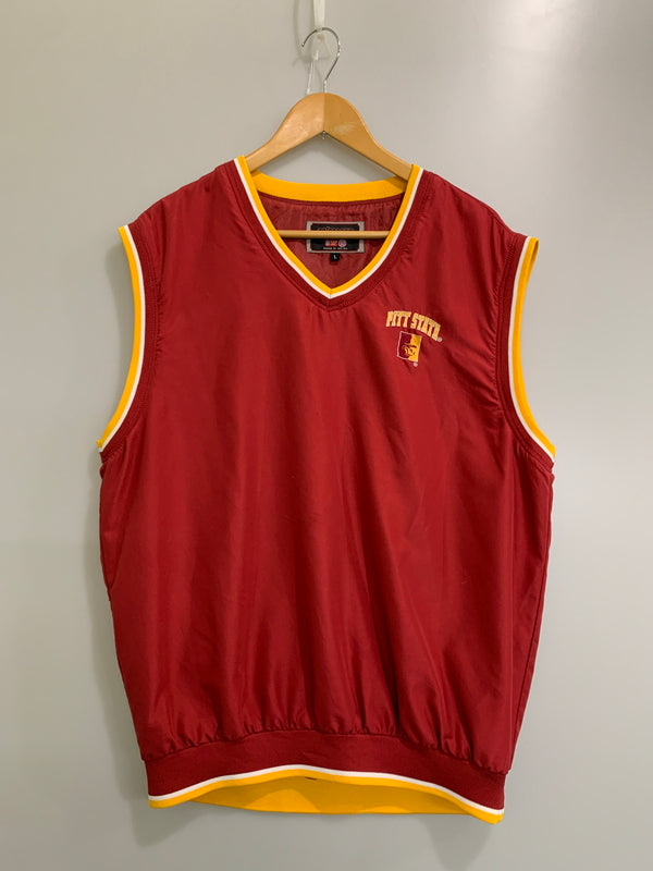 【中古品】【メンズ】 COLOSSEUM ATHLETICS コロシアム・アスレチックス 90S GAME TOP ゲームトップ Vネック プルオーバー ナイロンベスト 146-260615-kt-17-min サイズ：L カラー：レッド系 万代Net店