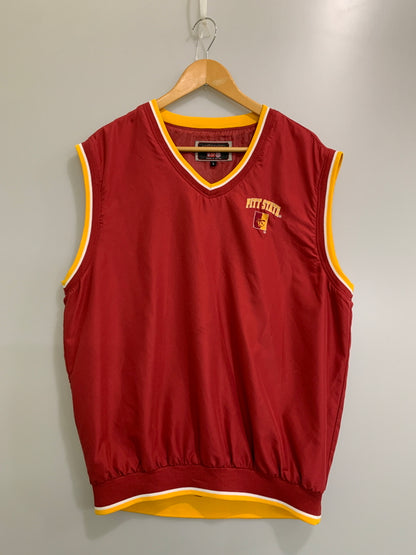 【中古品】【メンズ】 COLOSSEUM ATHLETICS コロシアム・アスレチックス 90S GAME TOP ゲームトップ Vネック プルオーバー ナイロンベスト 146-260615-kt-17-min サイズ：L カラー：レッド系 万代Net店