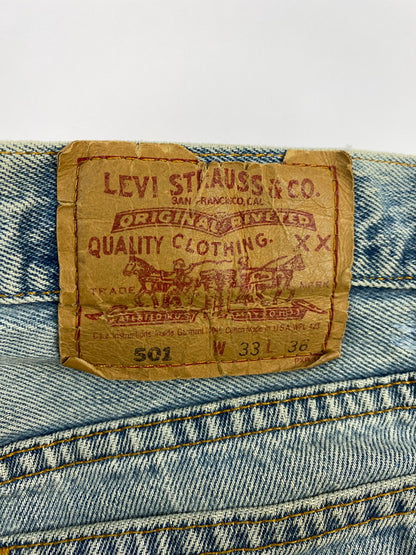 【中古品】【メンズ】 Levi's リーバイス 刻印532 90S 501DENIM PANTS デニムパンツ ボトムス 157-240607-jt-03-min サイズ：W33 カラー：ライトインディゴ 万代Net店