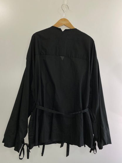 【中古品】【メンズ】  ANEI CROSSOVER SHIRT BLACK アーネイ クロスオーバーシャツ トップス シャツ 140-240619-jt-06-min サイズ：2 カラー：ブラック  万代Net店