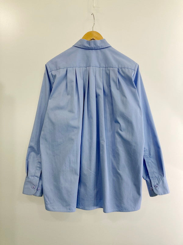 【中古品】【メンズ】 Dickies ディッキーズ ×FUMITO GANRYU フミト ガンリュウ PLEATED WORK SHIRT FU7-SH-01  プリーツ ワークシャツ 長袖シャツ トップス 140-240603-jt-01-min サイズ：1 カラー：ライトブルー系 万代Net店