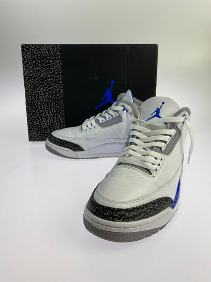 【中古品】【メンズ】 NIKE ナイキ AIR JORDAN 3 RETRO"RACER BLUE" CT8532-145 エアジョーダン 3 レトロ スニーカー シューズ 靴 160-240606-me-14-min サイズ：29.0cm カラー：WHITE/RACER BLUE-BLACK 万代Net店