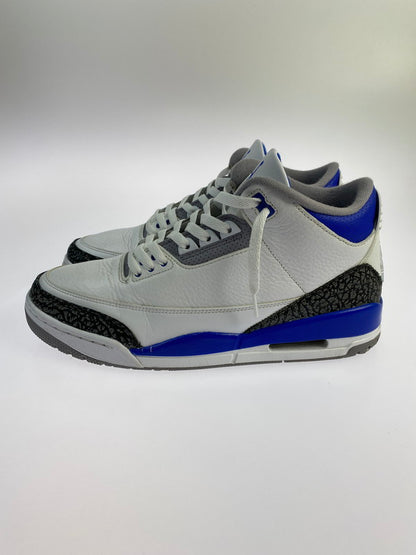 【中古品】【メンズ】 NIKE ナイキ AIR JORDAN 3 RETRO"RACER BLUE" CT8532-145 エアジョーダン 3 レトロ スニーカー シューズ 靴 160-240606-me-14-min サイズ：29.0cm カラー：WHITE/RACER BLUE-BLACK 万代Net店