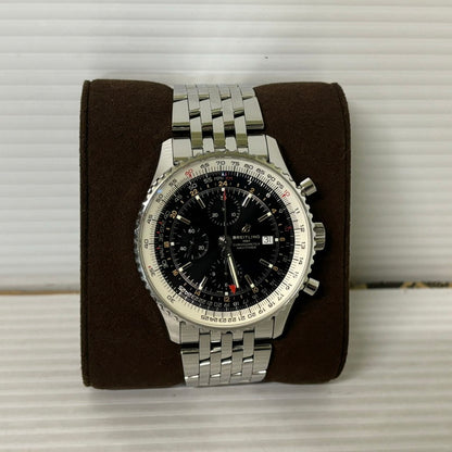 【中古品】【メンズ】 BREITLING ブライトリング REF.A24322121B2A1 ナビタイマー ワールド クロノグラフ GMT 46 WATCH 腕時計 195-240602-ab-1-min カラー：シルバー/ブラック/ホワイト 万代Net店