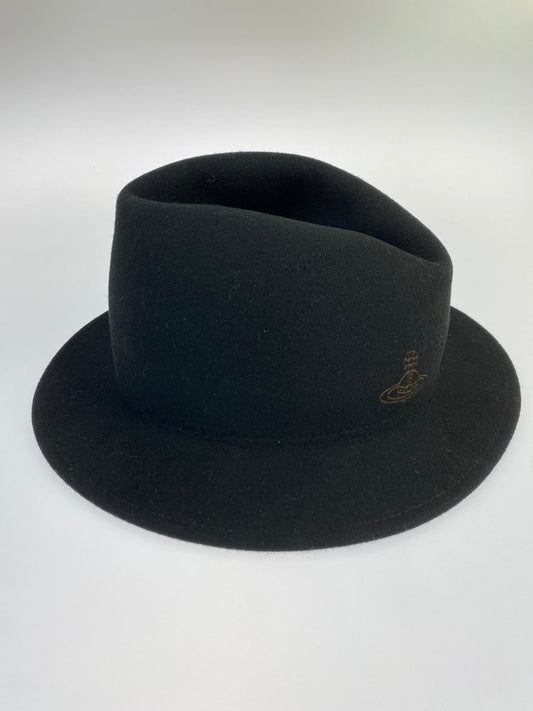 【中古品】【メンズ】 Vivienne Westwood ヴィヴィアンウエストウッド FELT MOUNTAIN HAT マウンテンハット 帽子 185-240624-me-14-min サイズ：M-L カラー：ブラック 万代Net店