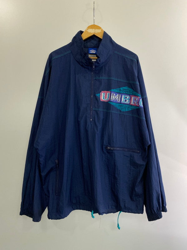 【中古品】【メンズ】  UMBRO 90’S NYLON JACKET アンブロ 90年代ナイロンジャケット アウター 146-240620-jt-20-min サイズ：XL カラー：ネイビー 万代Net店