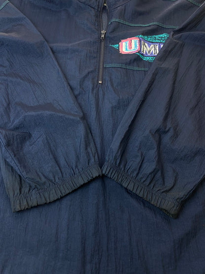 【中古品】【メンズ】  UMBRO 90’S NYLON JACKET アンブロ 90年代ナイロンジャケット アウター 146-240620-jt-20-min サイズ：XL カラー：ネイビー 万代Net店